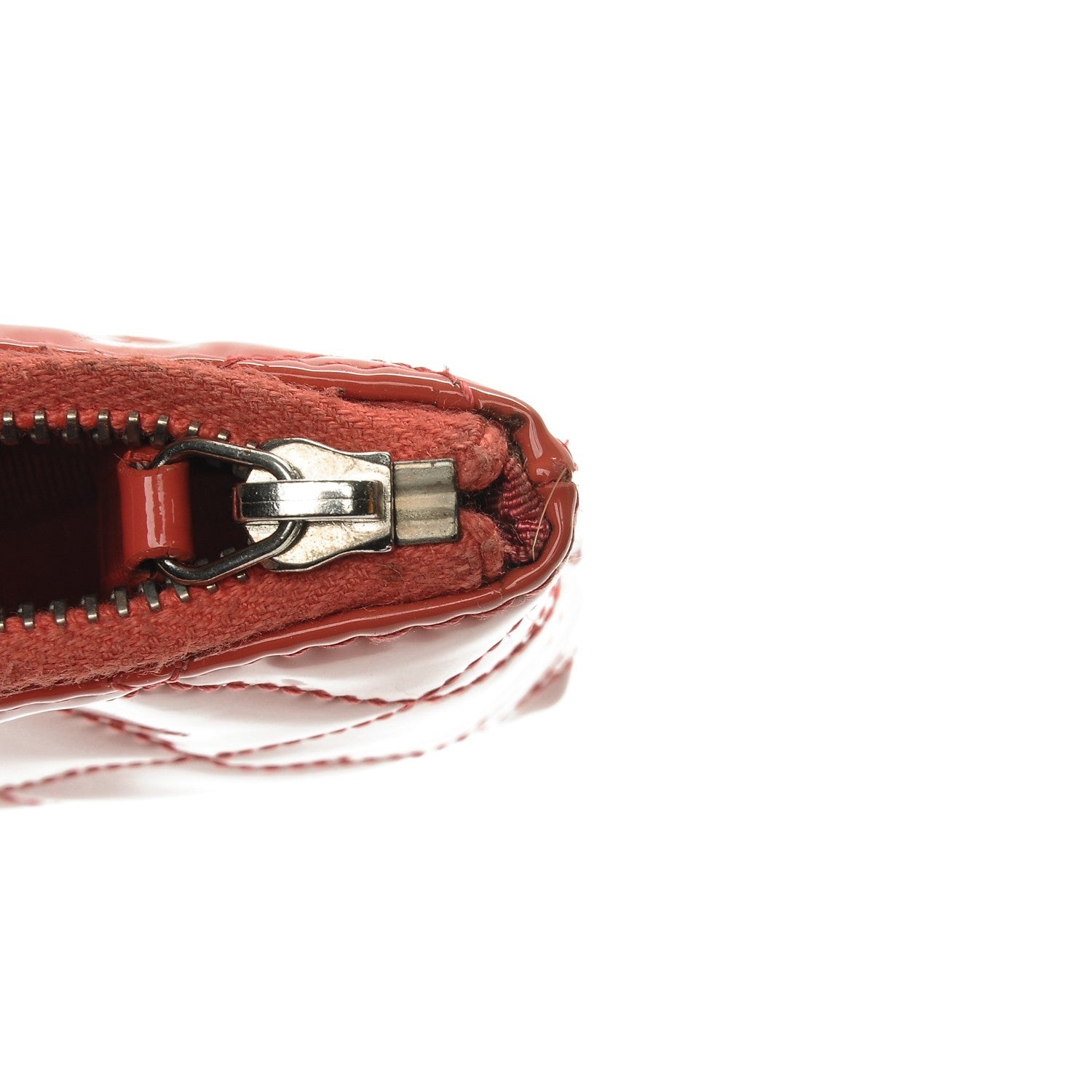 Chanel Patent Quilted Key Holder Case Coral 11 of 12
