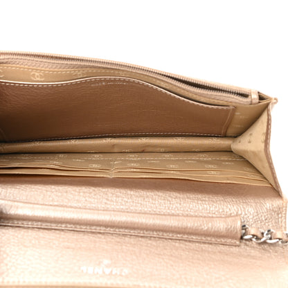 Chanel Metallic Goatskin Wallet On Chain WOC Gold 5 of 11