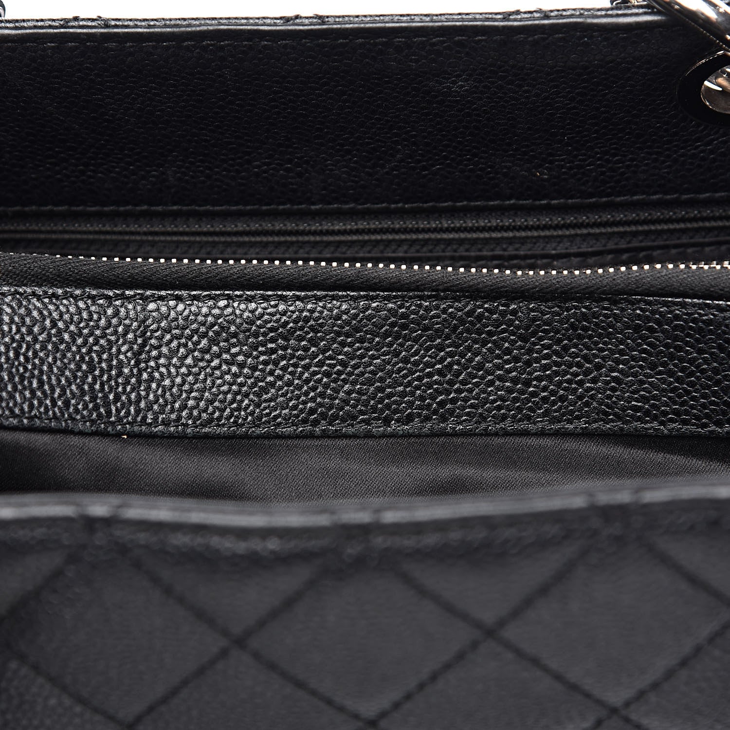 Chanel Caviar Quilted Grand Shopping Tote GST Black 12 of 15