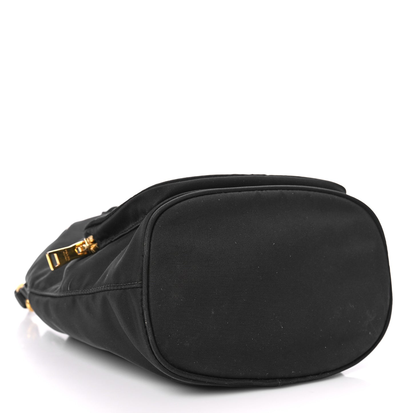Saffiano Tessuto Nylon Mini Bucket Crossbody Bag Black