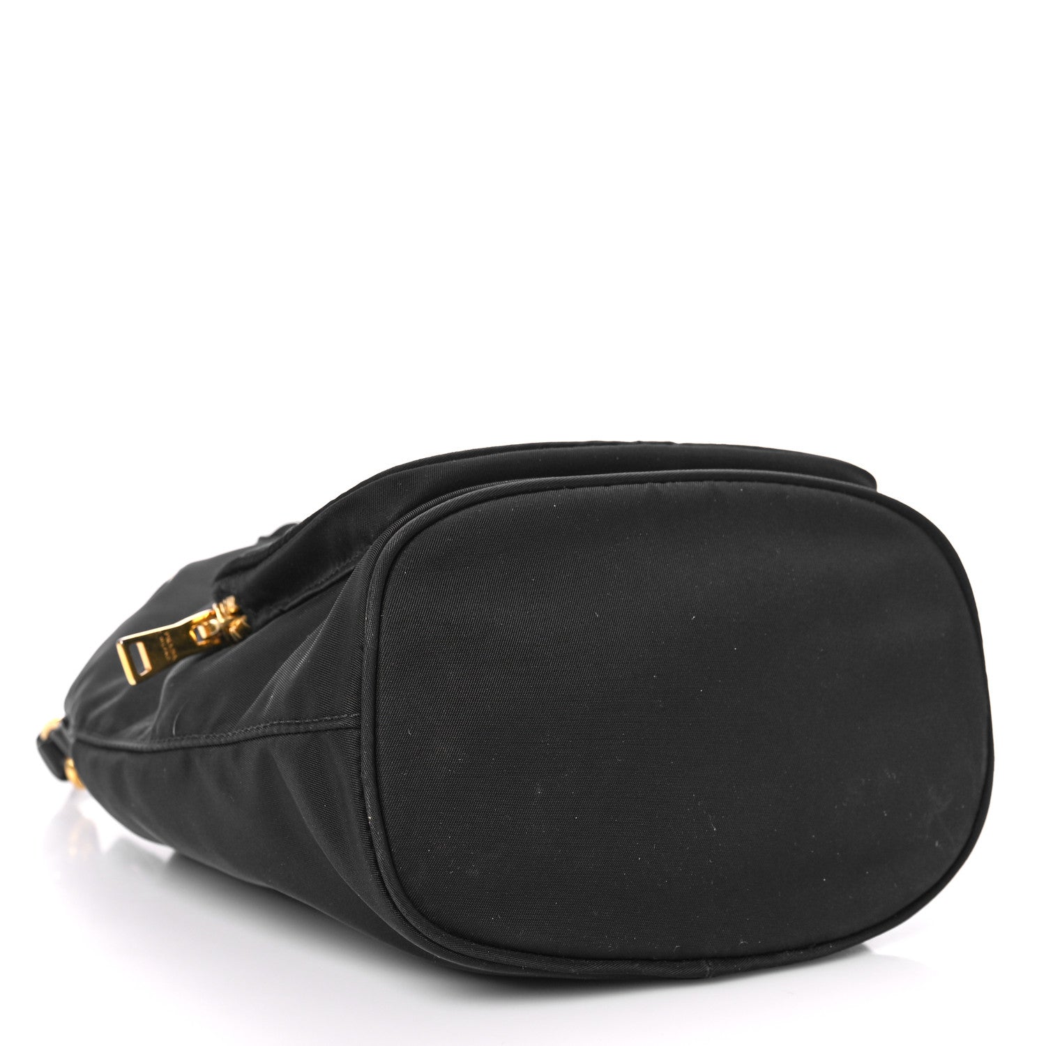 Prada Saffiano Tessuto Nylon Mini Bucket Crossbody Bag Black 3 of 7