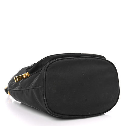 Prada Saffiano Tessuto Nylon Mini Bucket Crossbody Bag Black 3 of 7