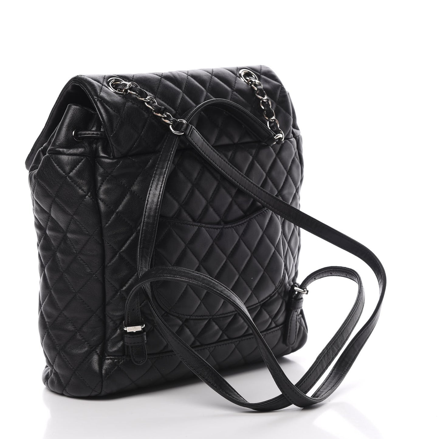 Lambskin Quilted Small Urban Spirit Backpack Black