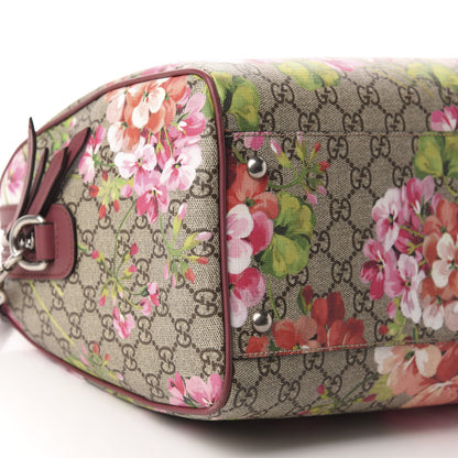 Gucci GG Supreme Monogram Blooms Medium Boston Beige Multicolor Dry Rose 8 of 11