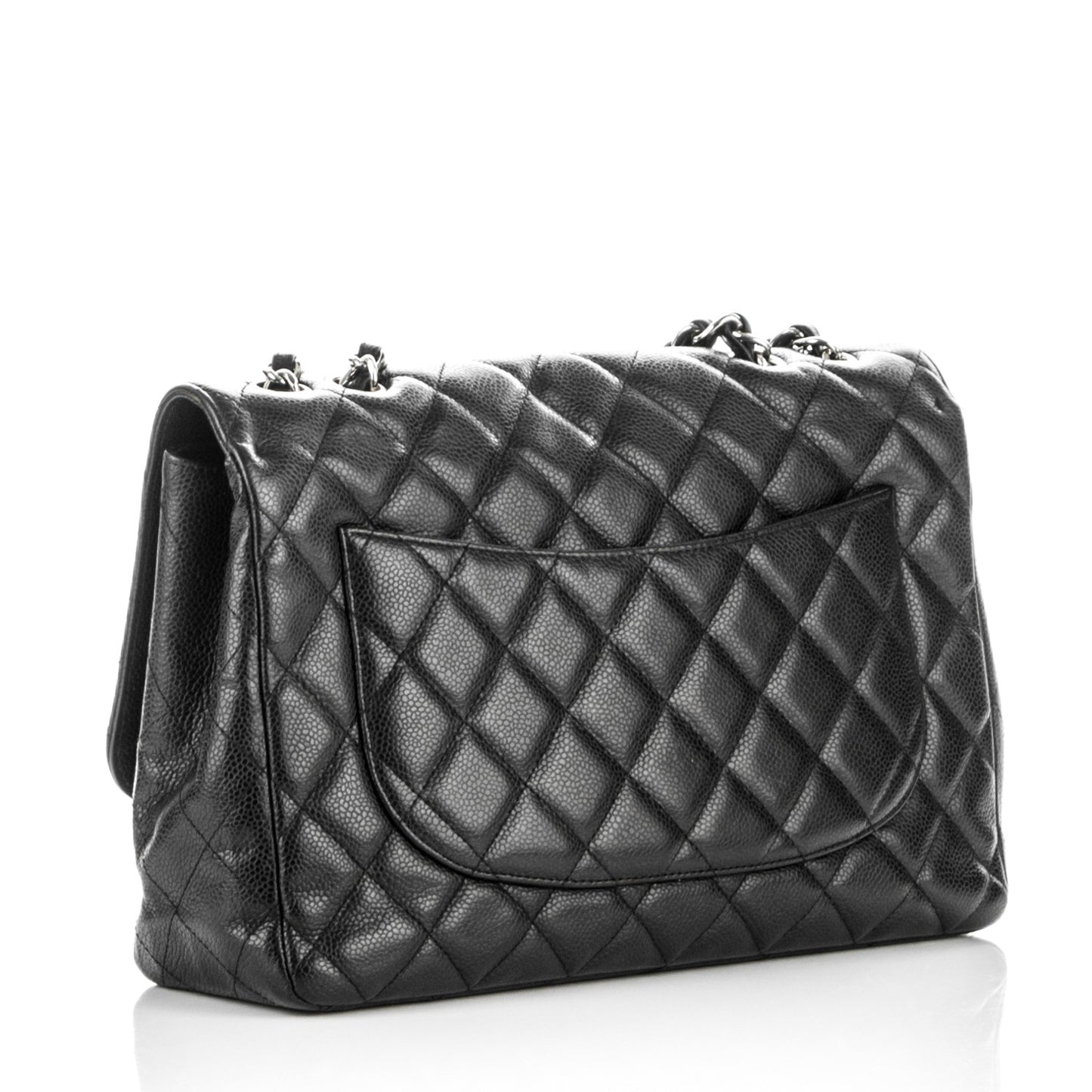 Caviar Quilted Jumbo Single Flap Black