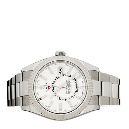 Rolex 18K White Gold Stainless Steel 42mm Oyster Perpetual Sky-Dweller Watch White 336934 2 of 5