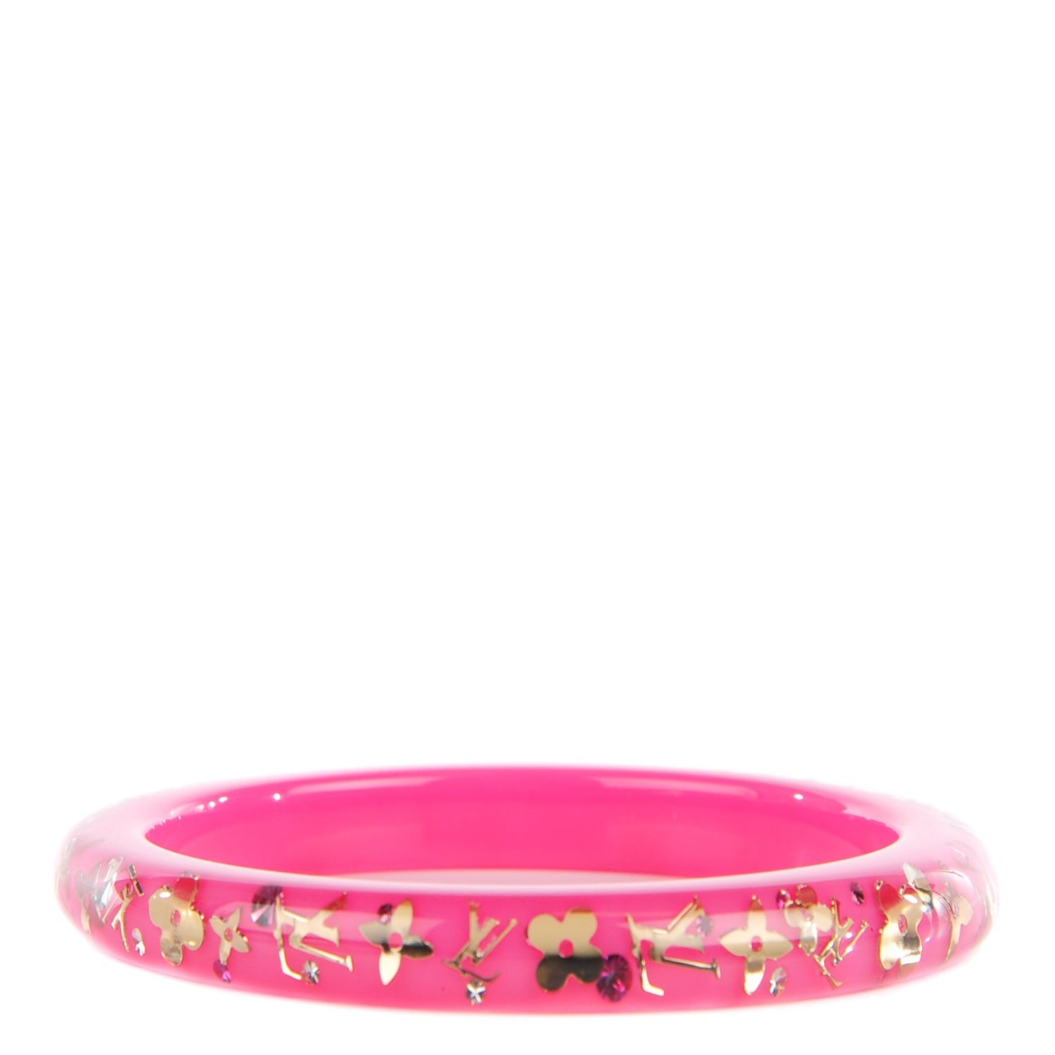 Louis Vuitton Resin Swarovski PM Inclusion Bracelet M Rose Pop 1 of 3