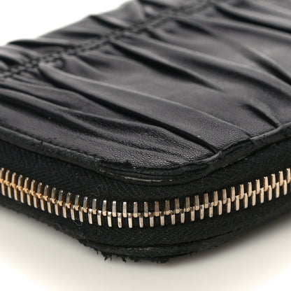 Prada Nappa Gaufre Zip Around Wallet Black 10 of 23