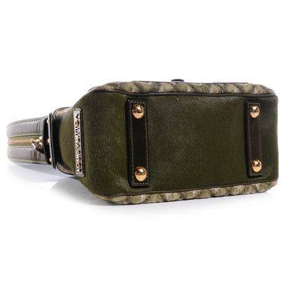 Louis Vuitton Quilted Denim and Pony Fur Gondole Lichen 4 of 7