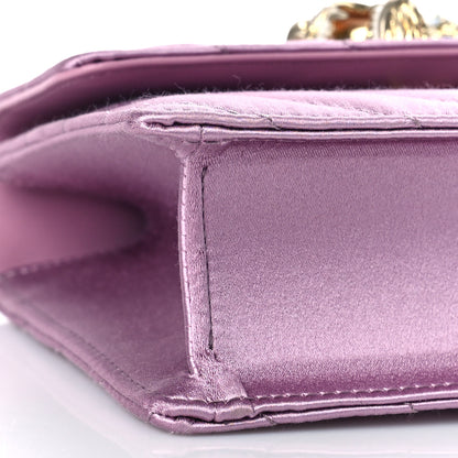 Gucci Satin Quilted Rajah Broadway Ring Top Handle Bag Purple 9 of 10