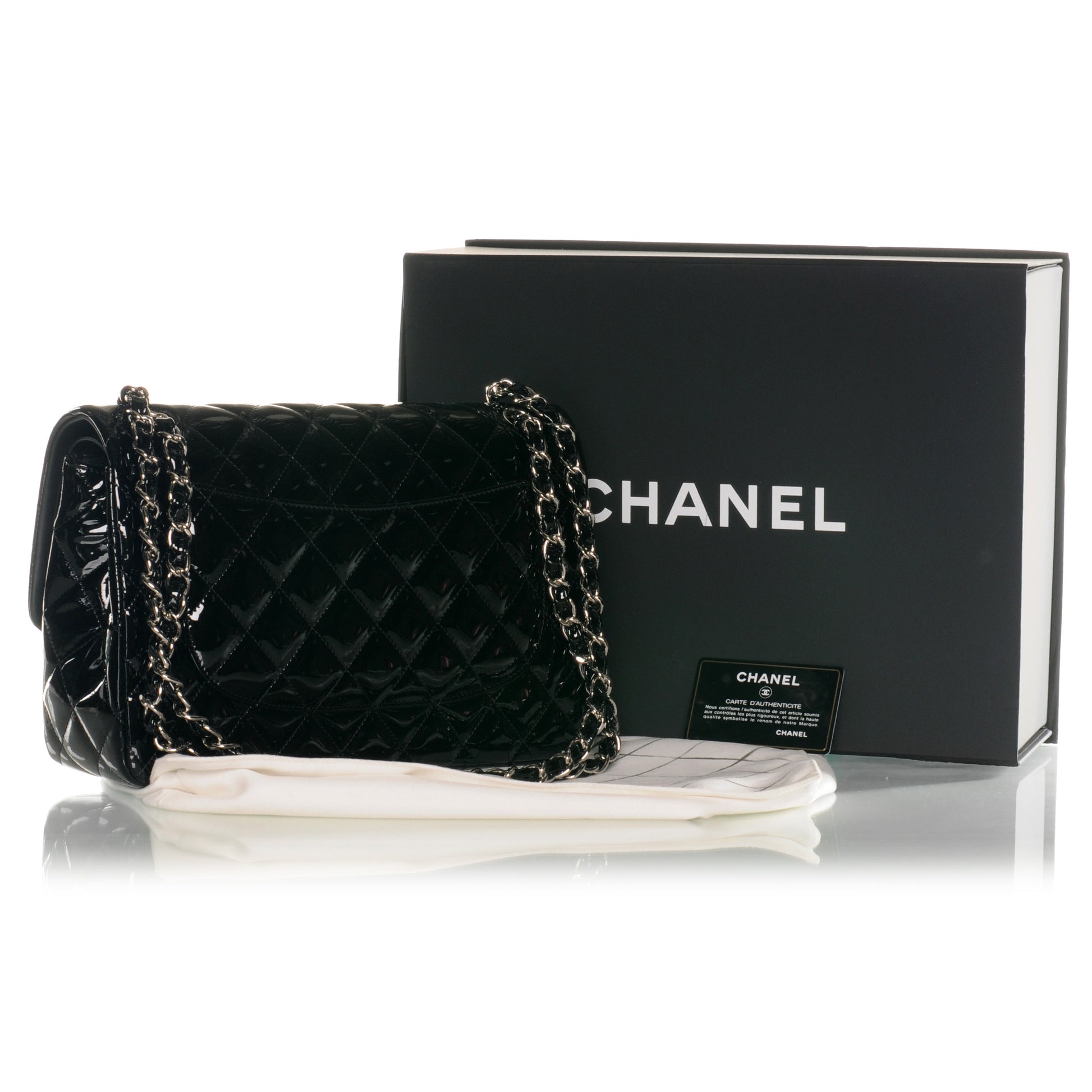 Chanel Patent Jumbo Double Flap Black 3 of 8