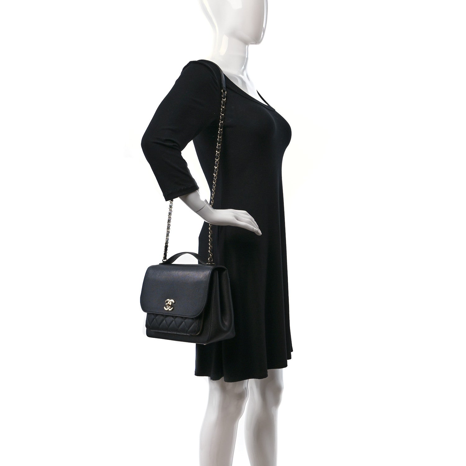 Chanel Caviar Quilted Large Business Affinity Flap Black 2 of 11