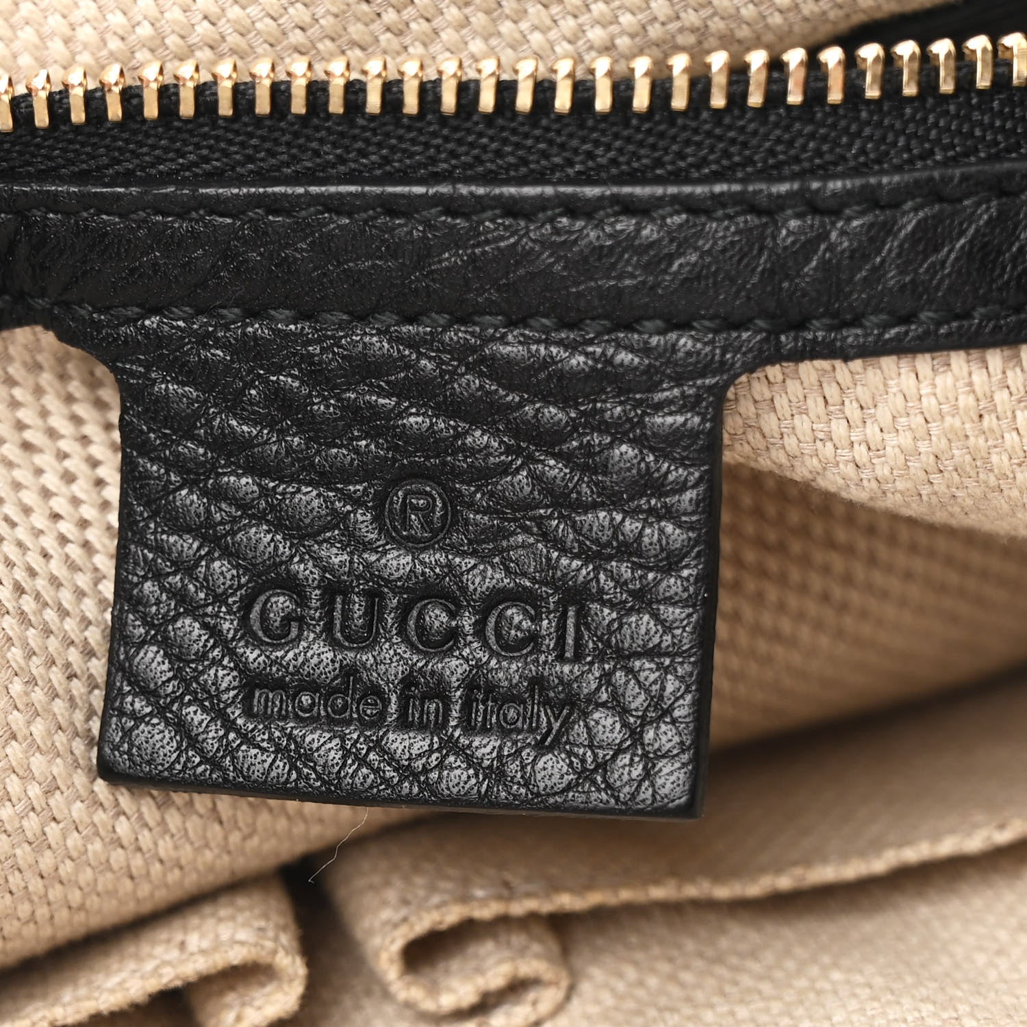 Gucci Pebbled Calfskin Medium Soho Chain Hobo Black 6 of 12