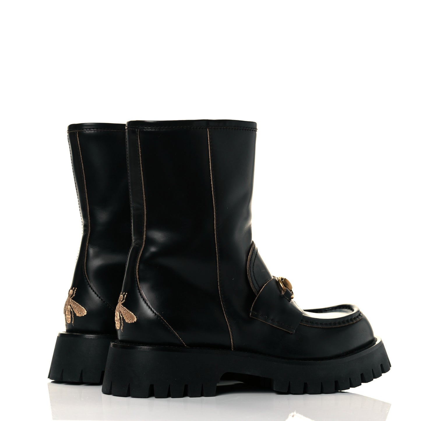 Cordovan Lux Womens Harald Horsebit 25mm Platform Boots 39 Black