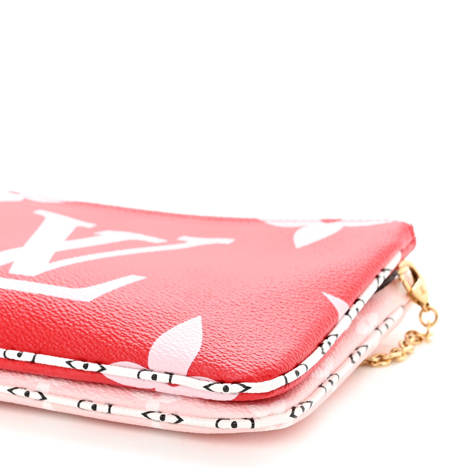 Louis Vuitton Monogram Giant Double Zip Pochette Rouge 10 of 10