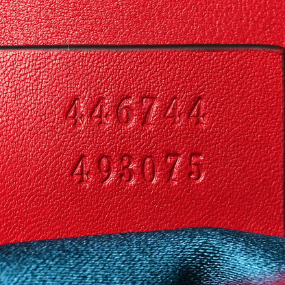 Gucci Velvet Matelasse Mini GG Marmont Shoulder Bag Hibiscus Red 7 of 11