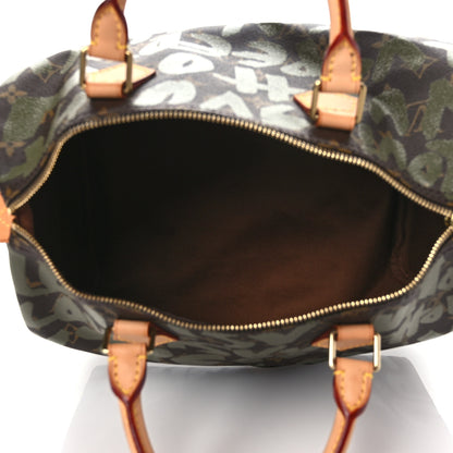 Louis Vuitton Monogram Graffiti Speedy 30 Kaki 5 of 9