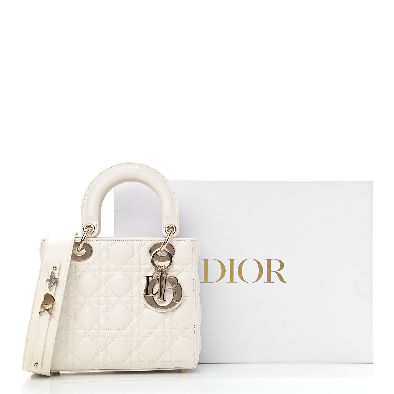 Christian Dior Lambskin Cannage Small My ABCDior Lady Dior White 11 of 11