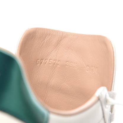 Gucci Calfskin Web Bee Embroidered Womens Ace Platform Sneakers 39.5 White 7 of 14