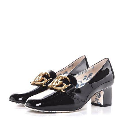 Gucci Vernice GG Victoire 55mm Loafer Pumps 37 Black 3 of 10