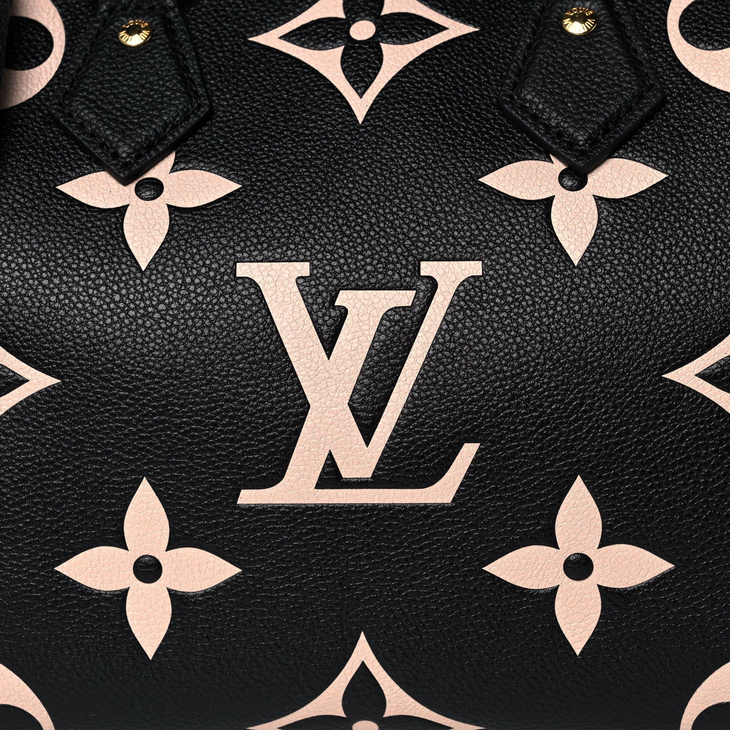 Louis Vuitton Empreinte Monogram Giant Speedy Bandouliere 25 Black Beige 12 of 12