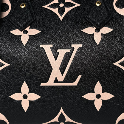 Louis Vuitton Empreinte Monogram Giant Speedy Bandouliere 25 Black Beige 12 of 12