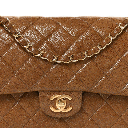 Chanel Iridescent Caviar Quilted Medium Double Flap Brown 8 of 10