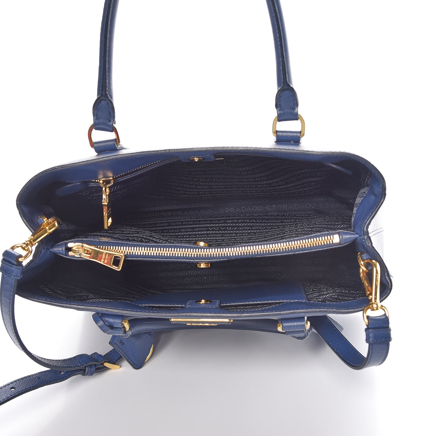 Prada Saffiano Lux Medium Tote Bluette 5 of 18