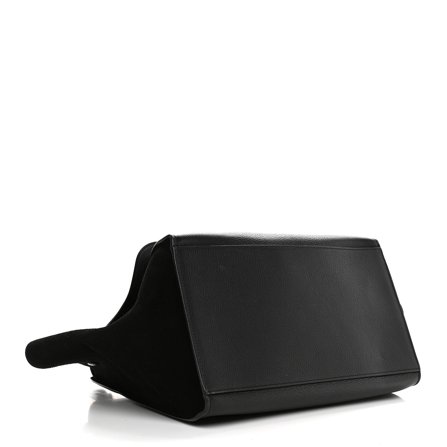 Celine Drummed Calfskin Suede Medium Trapeze Black 4 of 10