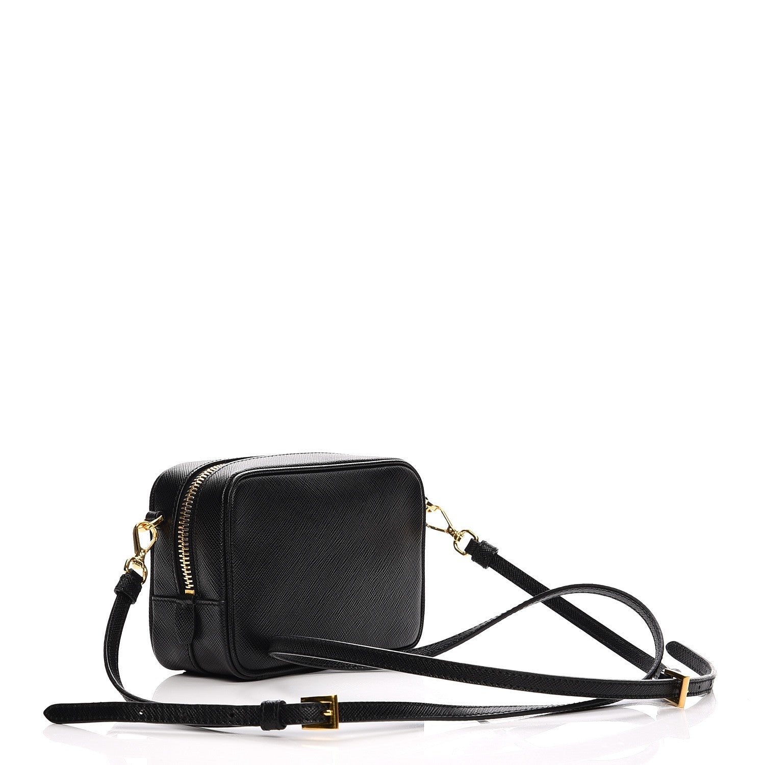 Prada Saffiano Mini Camera Crossbody Bag Nero Black 3 of 7
