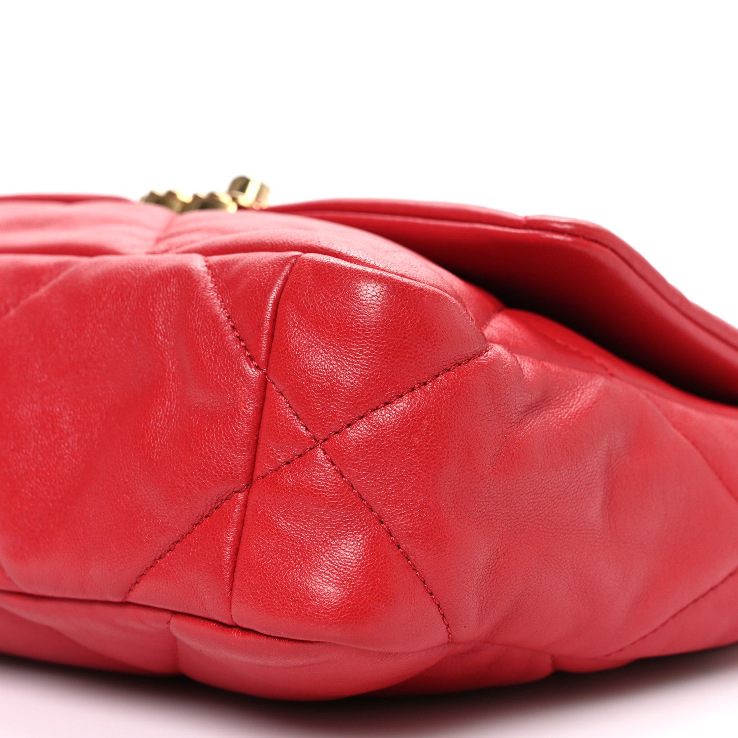Chanel Lambskin Quilted Medium Chanel 19 Flap Red 10 of 11