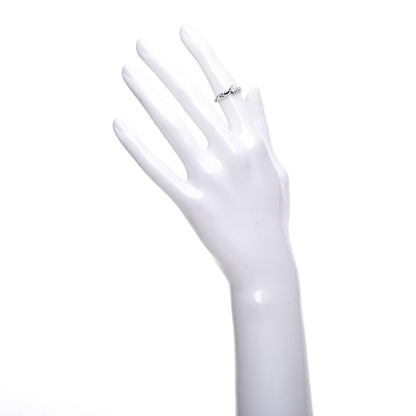 Chanel Platinum Diamond Matelasse Ring 48 4.5 2 of 6