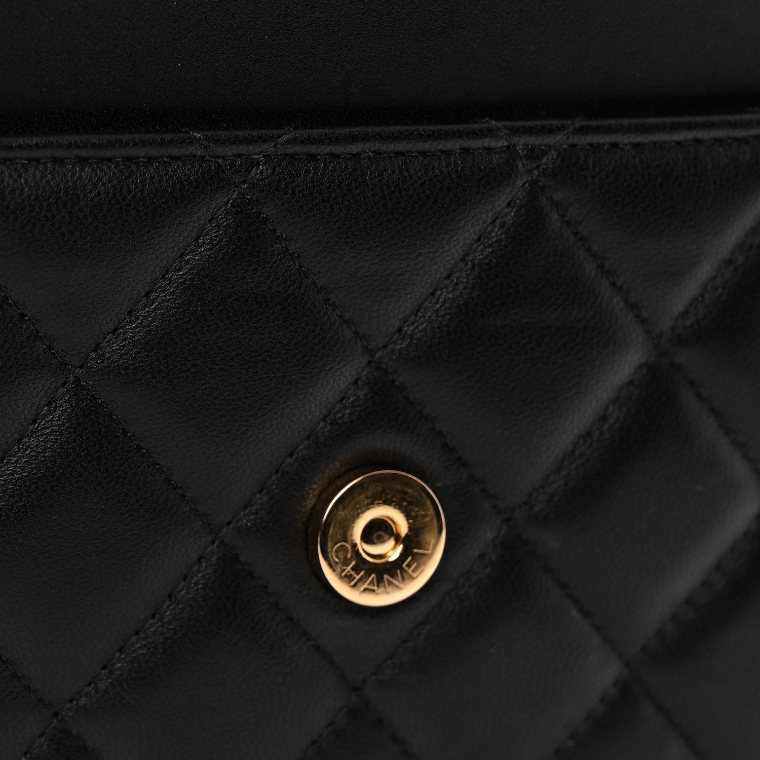 Chanel Lambskin Quilted Wallet On Chain WOC Black 23 of 23