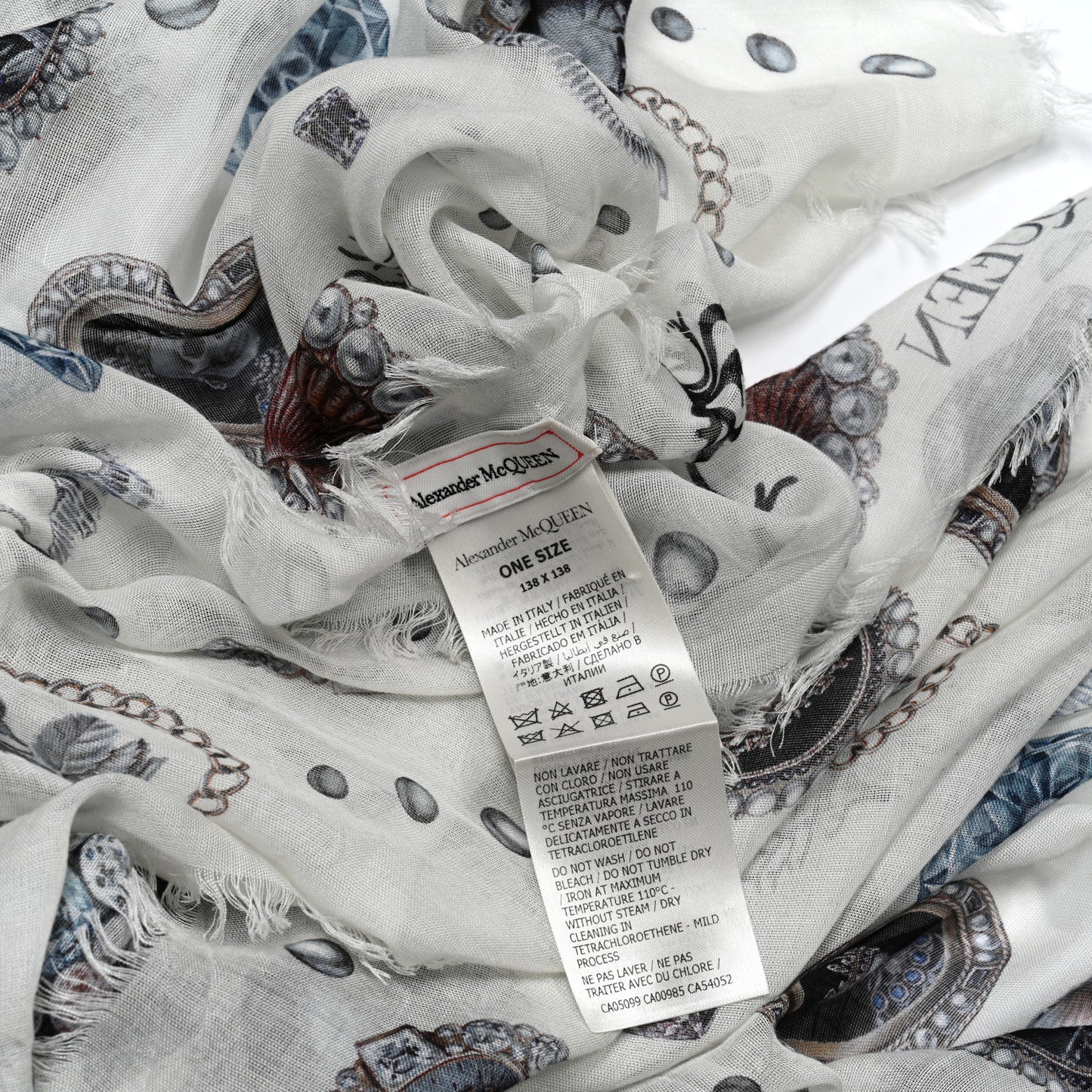 Modal Lost At Sea Cameo Scarf Ivory Sky