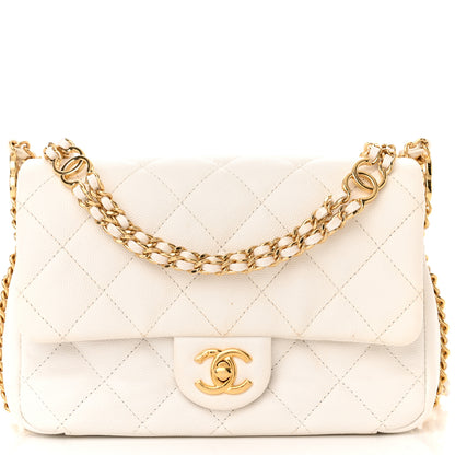 Chanel Caviar Quilted Mini CC You Flap White 8 of 21