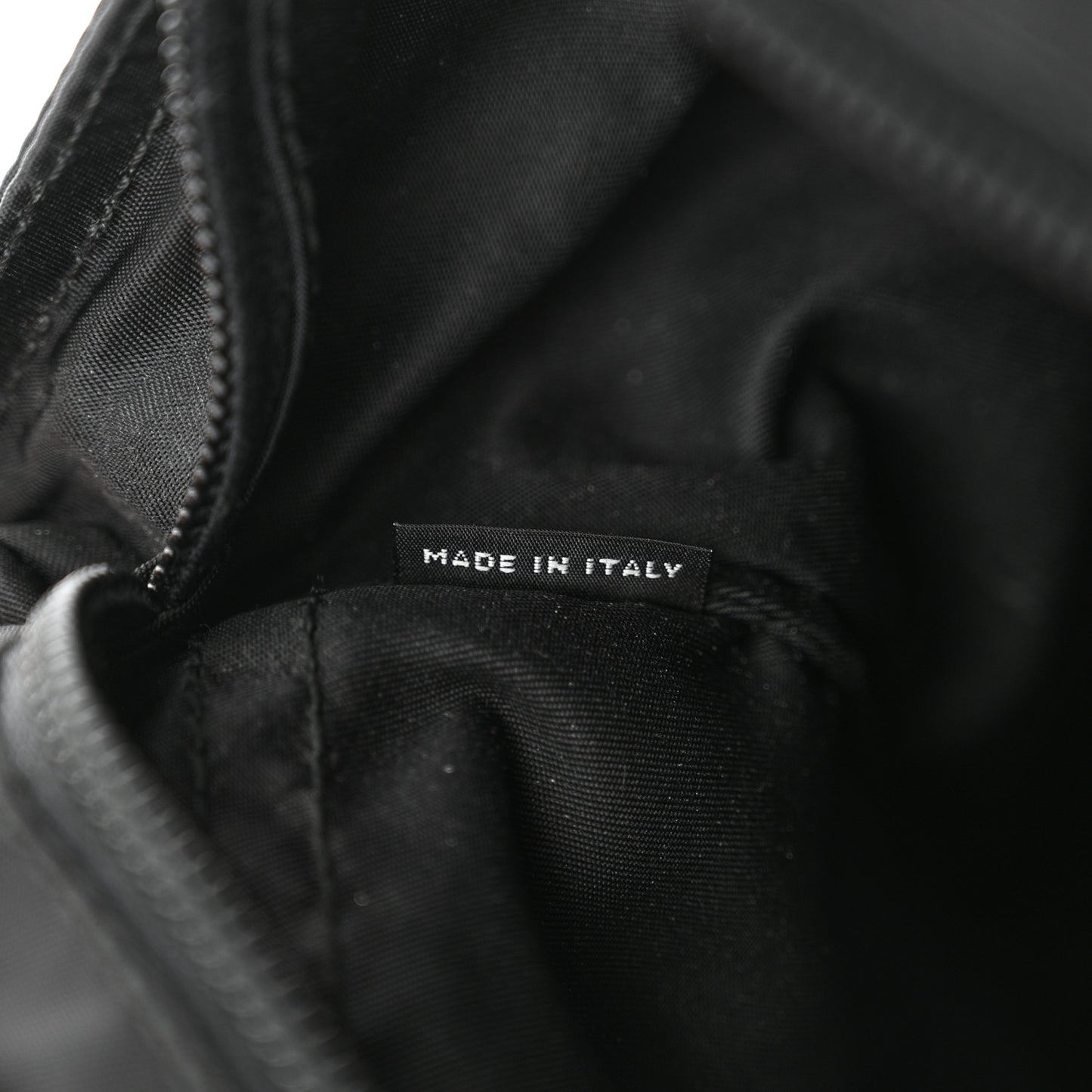 Nylon Saffiano Flat Messenger Bag Black