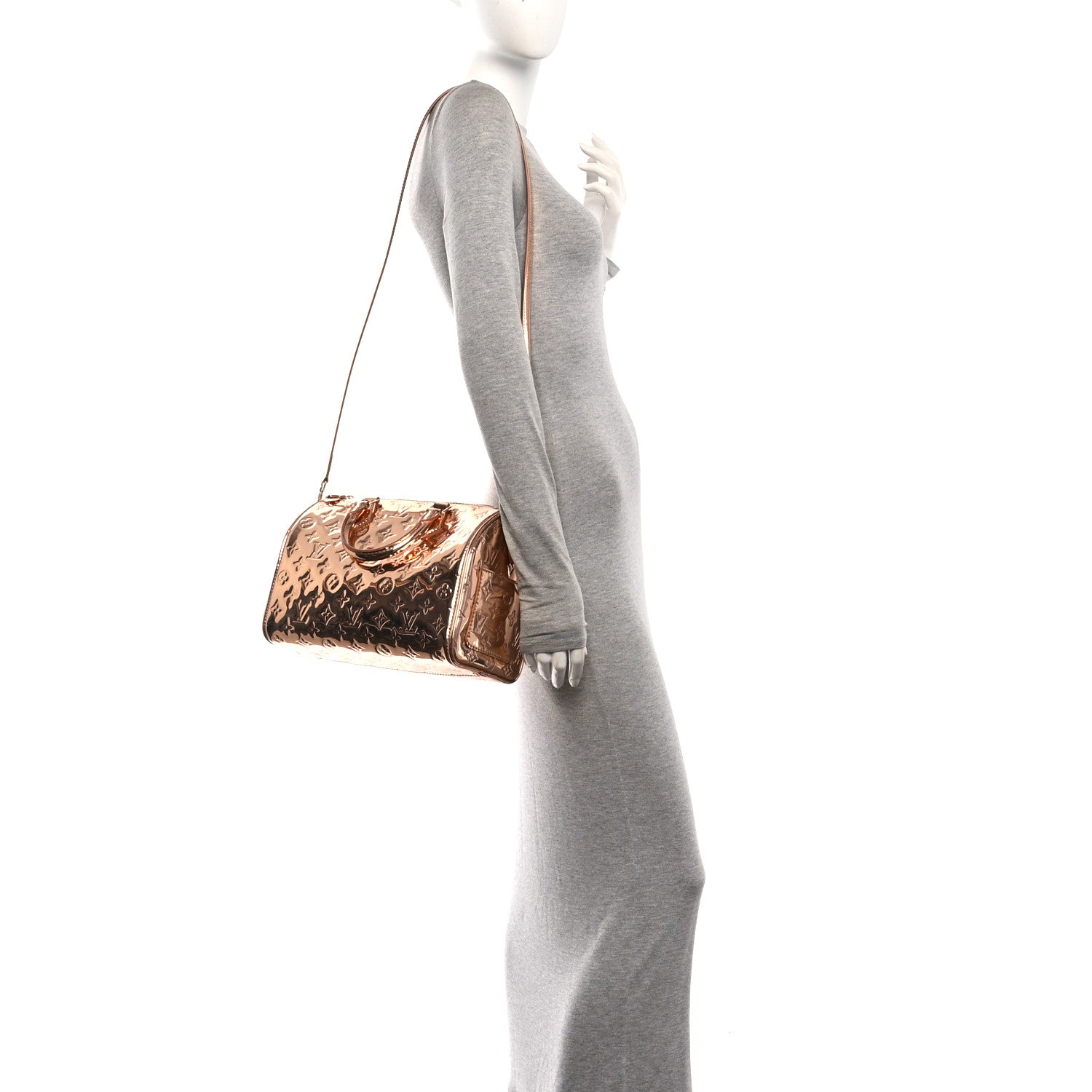 Louis Vuitton Monogram Miroir Speedy Bandouliere 25 Copper 2 of 9