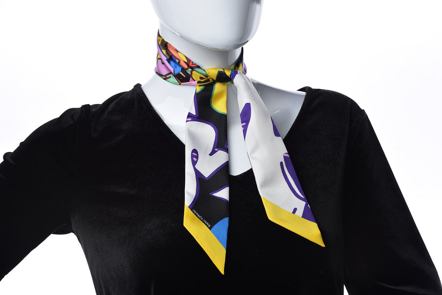 Silk Graff Graffiti Twilly Black Jaune Vert