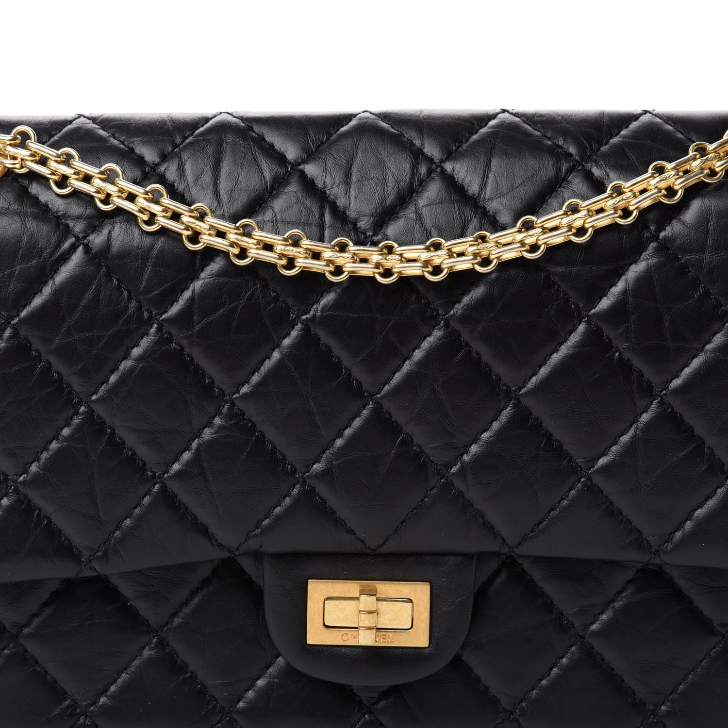 Chanel Aged Calfskin Quilted 2.55 Reissue 226 Flap Black 13 of 14