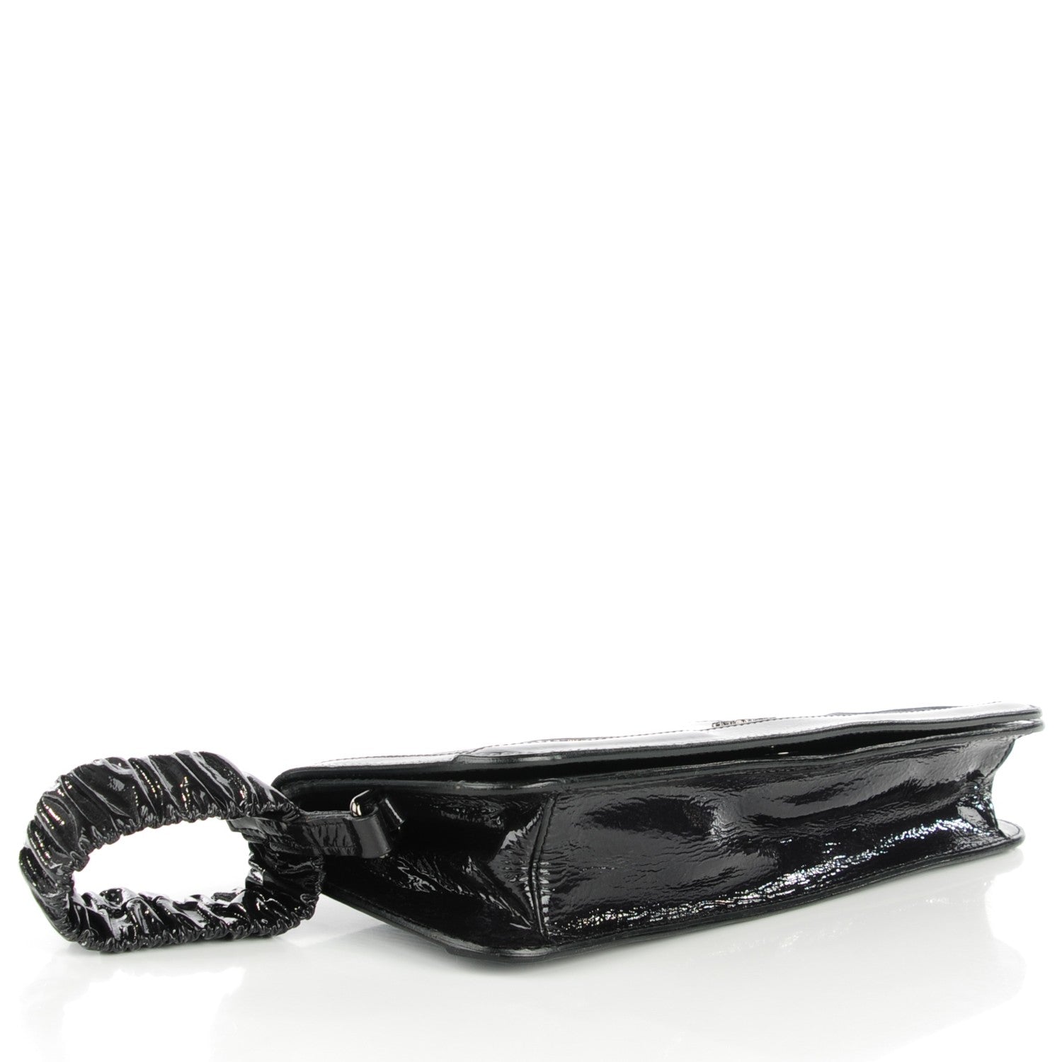 Burberry Crinkled Patent Bracelet Clutch Bag Purple 5 of 9