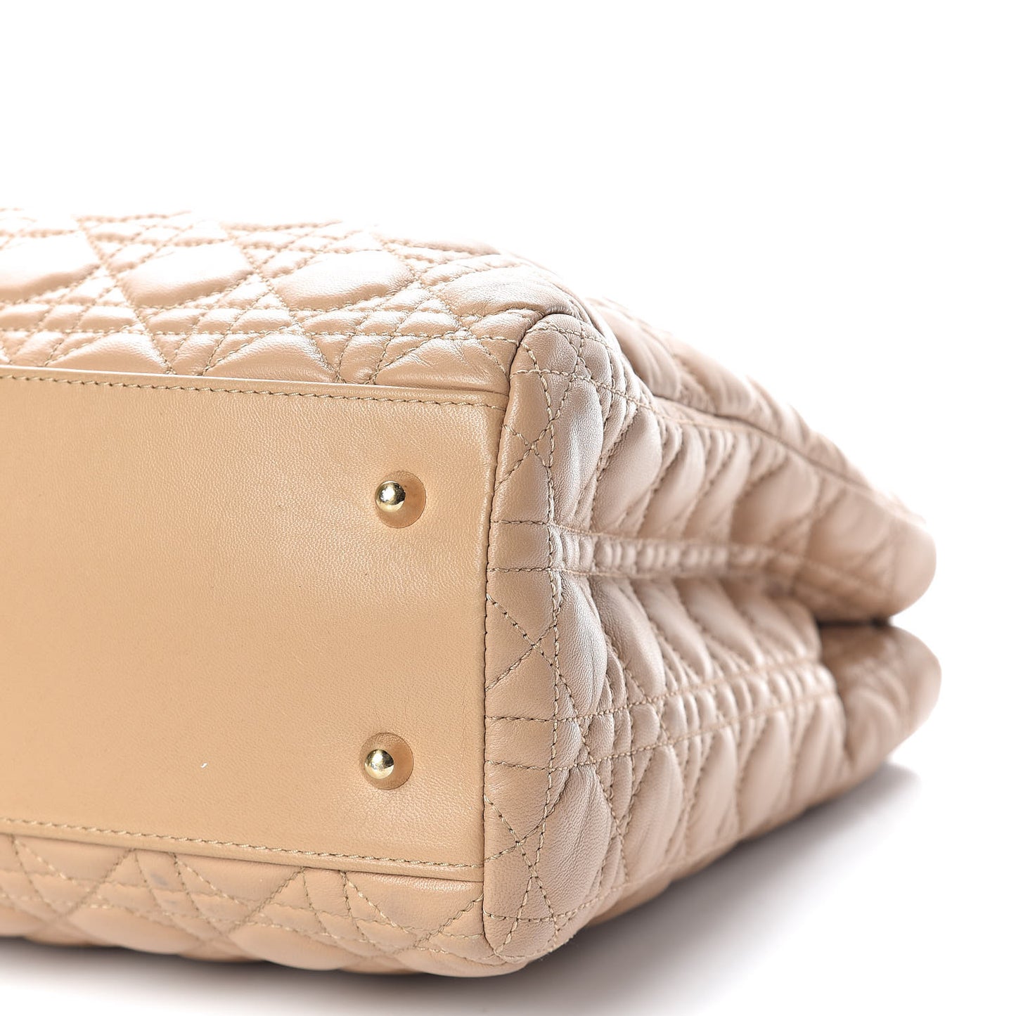 Lambskin Cannage Large Dior Soft Shopping Tote Beige