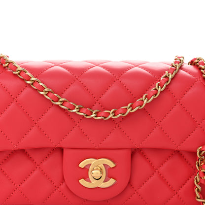 Chanel Lambskin Quilted Mini Rectangular Pearl Crush Flap Red 8 of 11