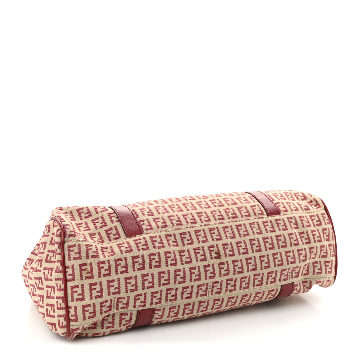 Zucchino Vitello Shoulder Bag Beige Rosso