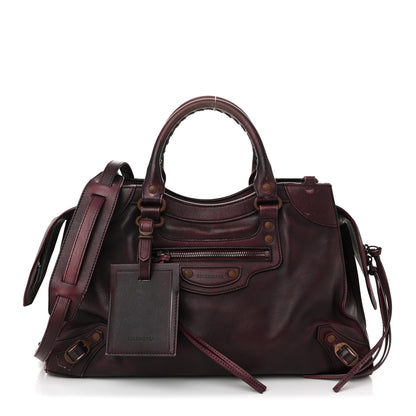 Balenciaga Used Calfskin Rust Hardware Neo Classic City Burgundy 1 of 15