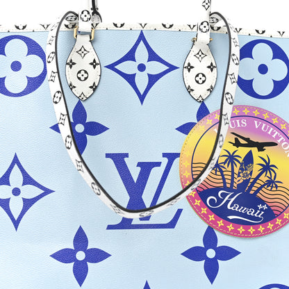 Louis Vuitton Monogram Giant Hawaii Onthego Blue 7 of 10