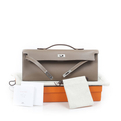 Hermes Swift Kelly Cut Clutch Pochette Etoupe 8 of 8