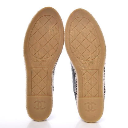 Chanel Grained Calfskin CC Espadrilles 39 Black 5 of 9