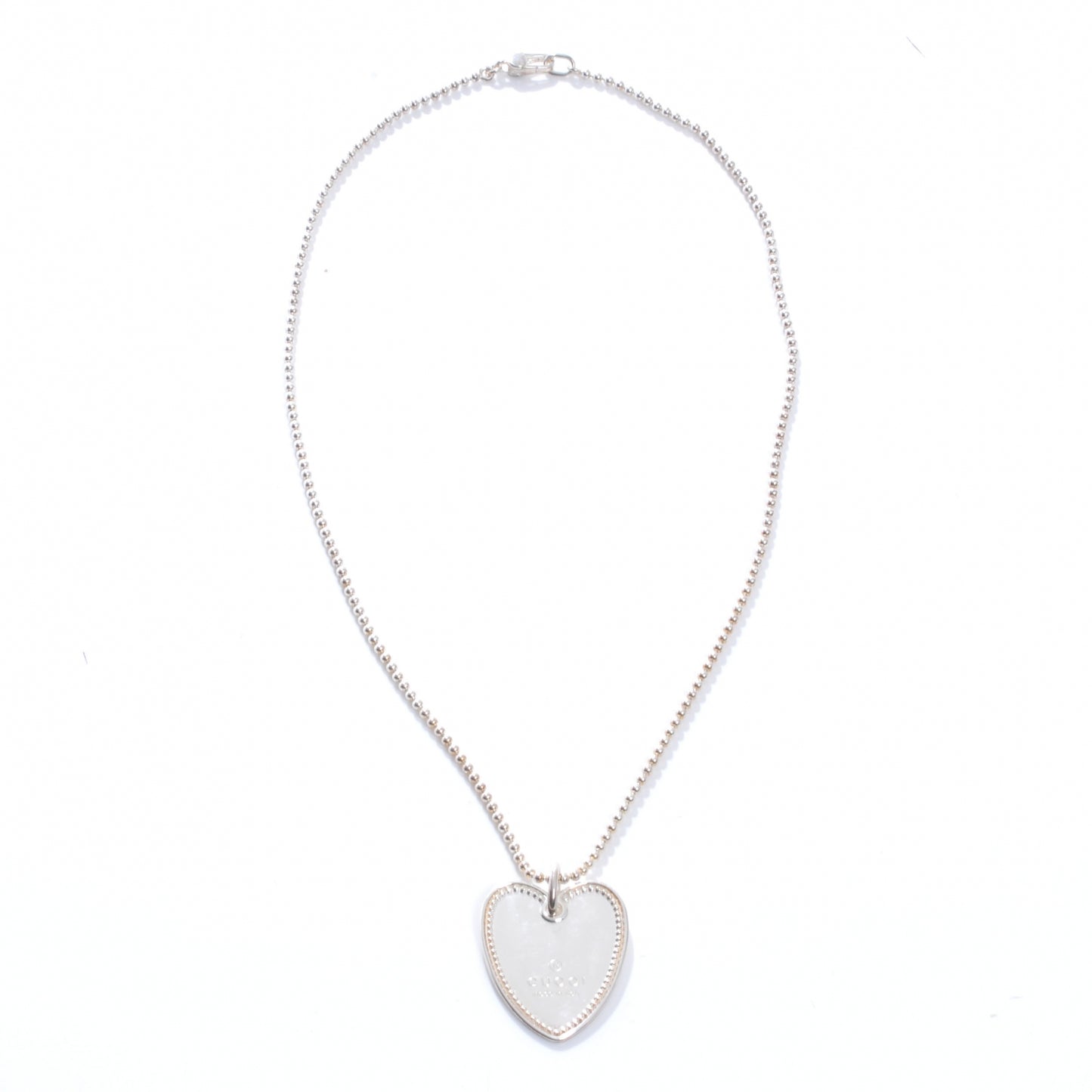 Sterling Silver Heart Tag Necklace