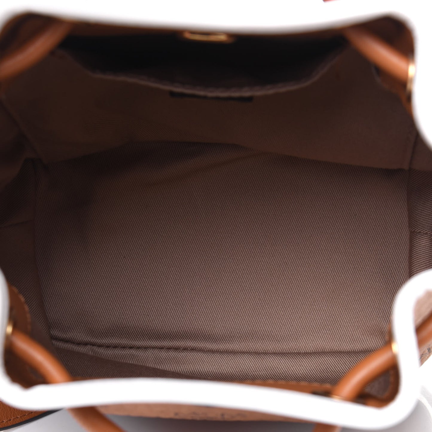 Visetos Zoo Rabbit Drawstring Bucket Bag Cognac