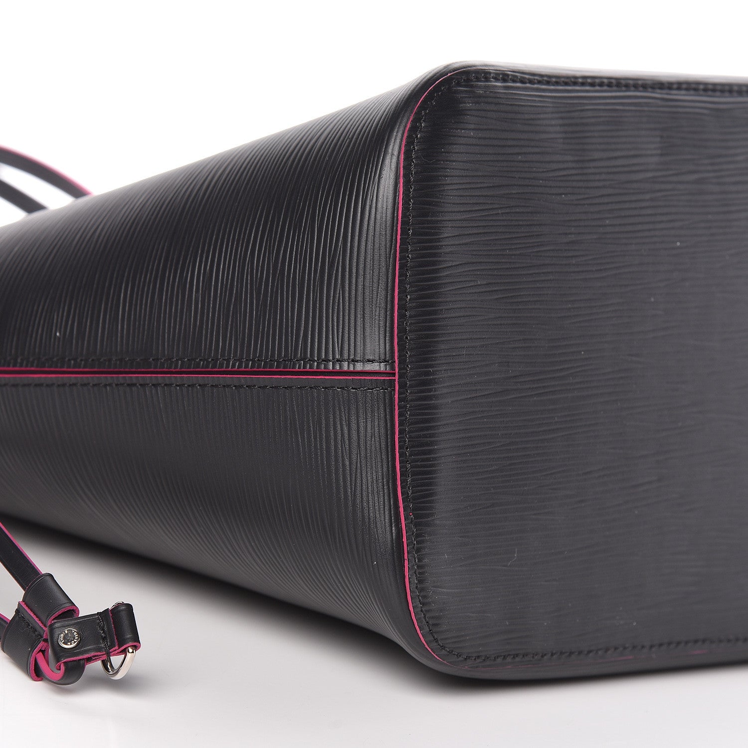 Louis Vuitton Epi Neverfull MM Black Hot Pink 9 of 10